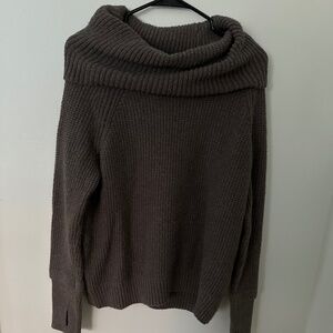 Cowl  Sweater w/ thumb hole sleeve detail